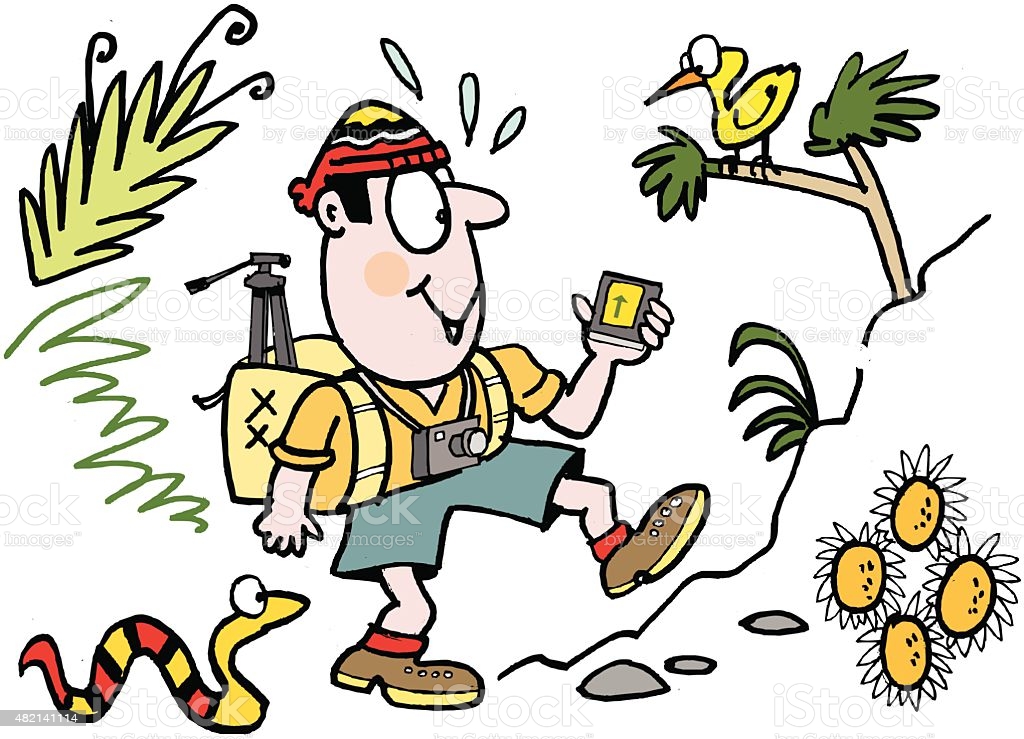 vector-cartoon-of-happy-hiker-in-forest-vector-id482141114.jpeg